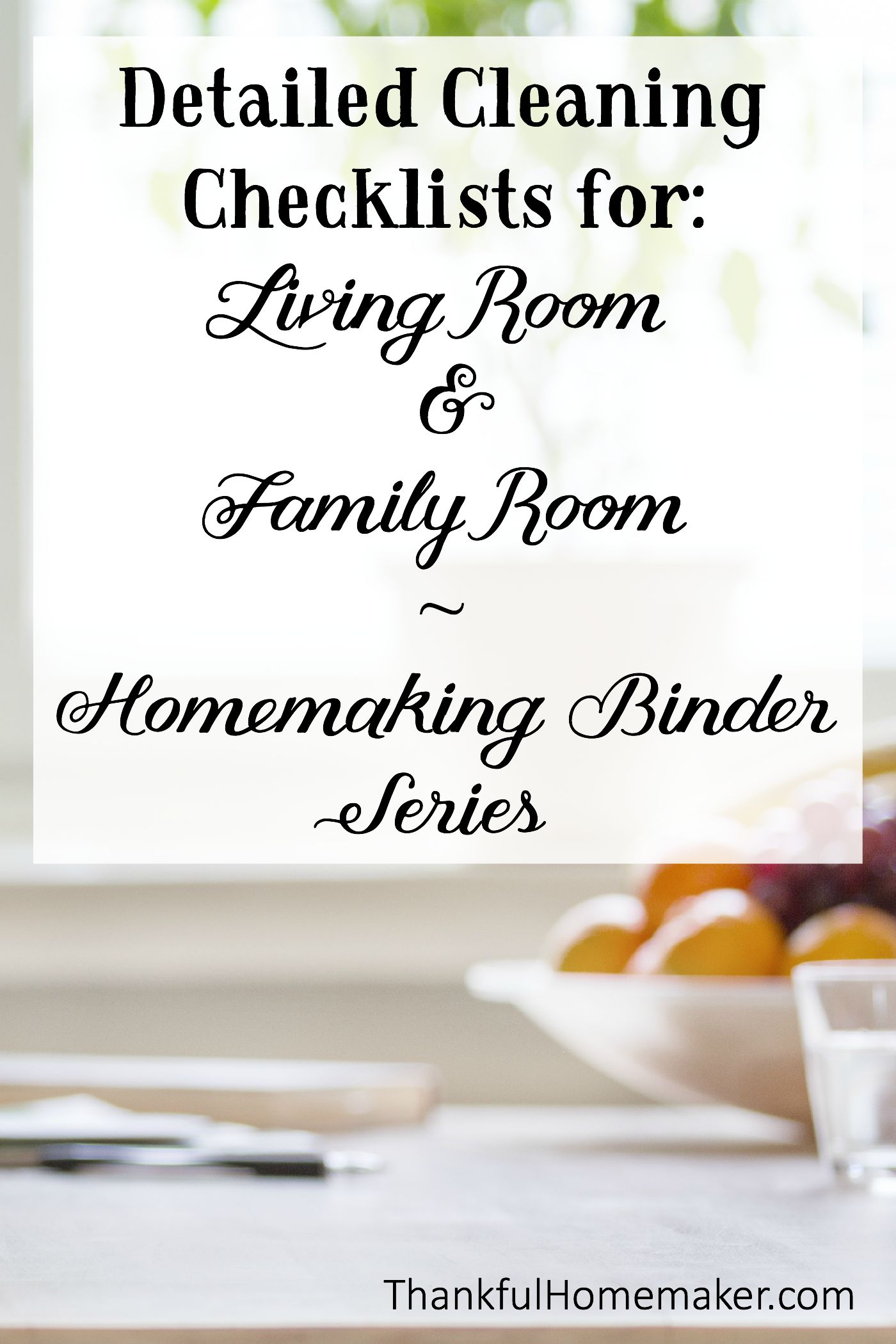 cleaning checklists